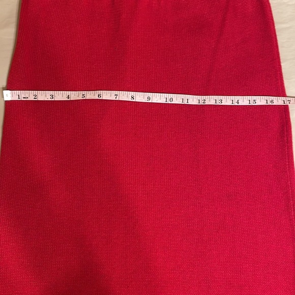 Red Sweater Midi Skirt - Picture 5 of 9